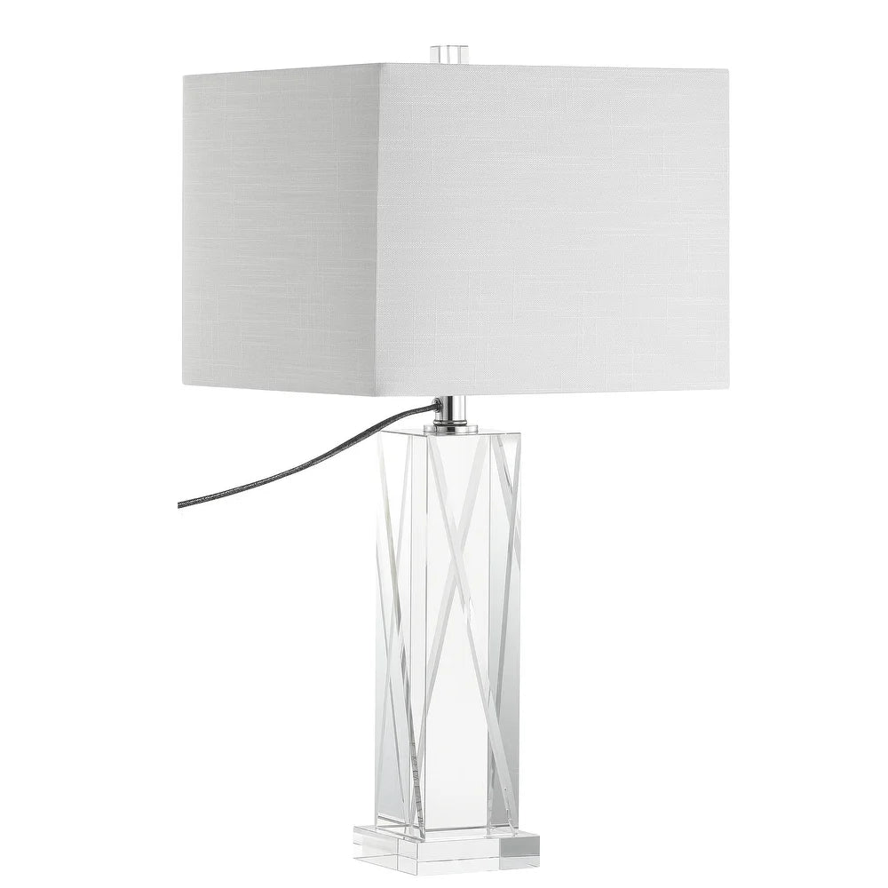 Kevin 26.5" Crystal LED Table Lamp, Clear