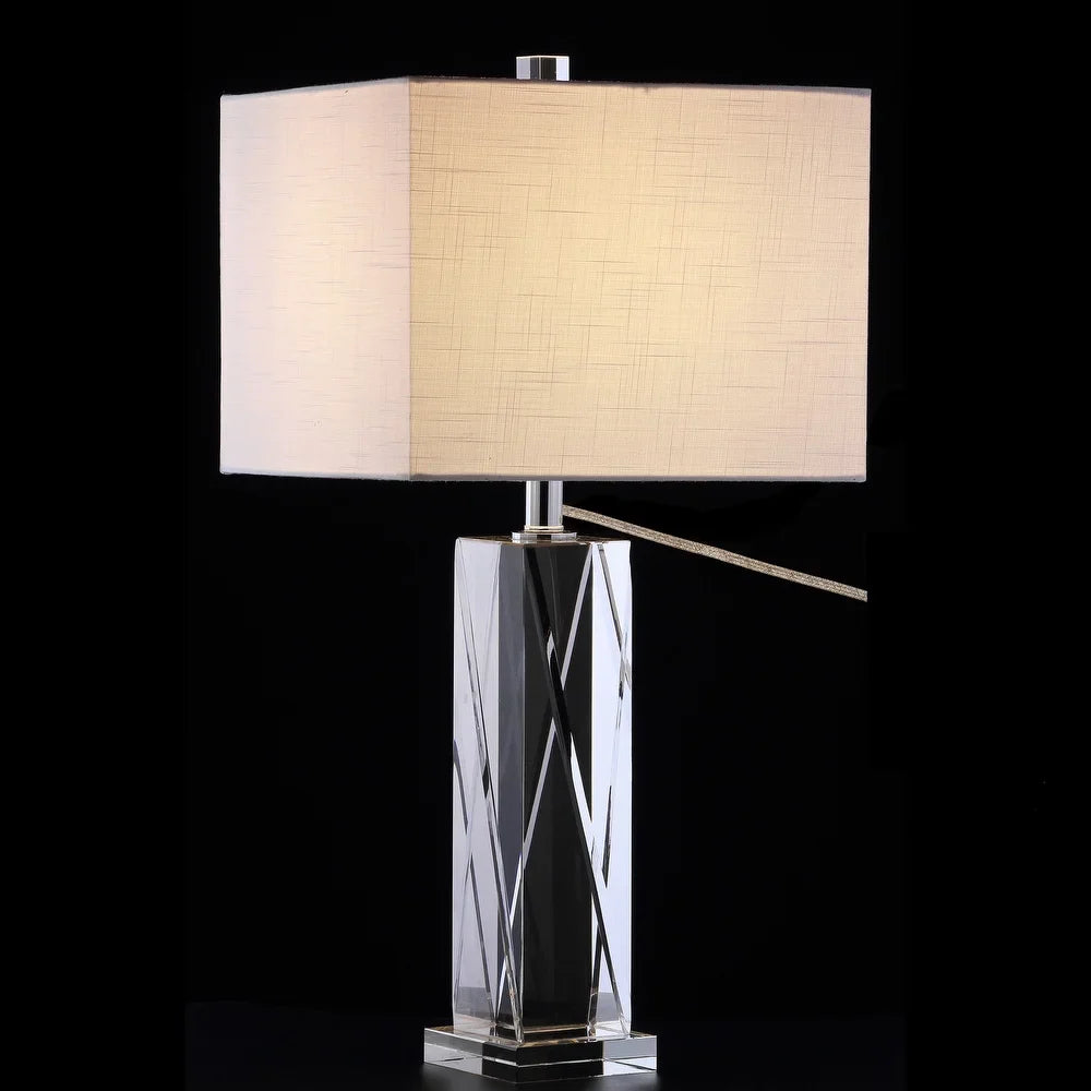 Kevin 26.5" Crystal LED Table Lamp, Clear