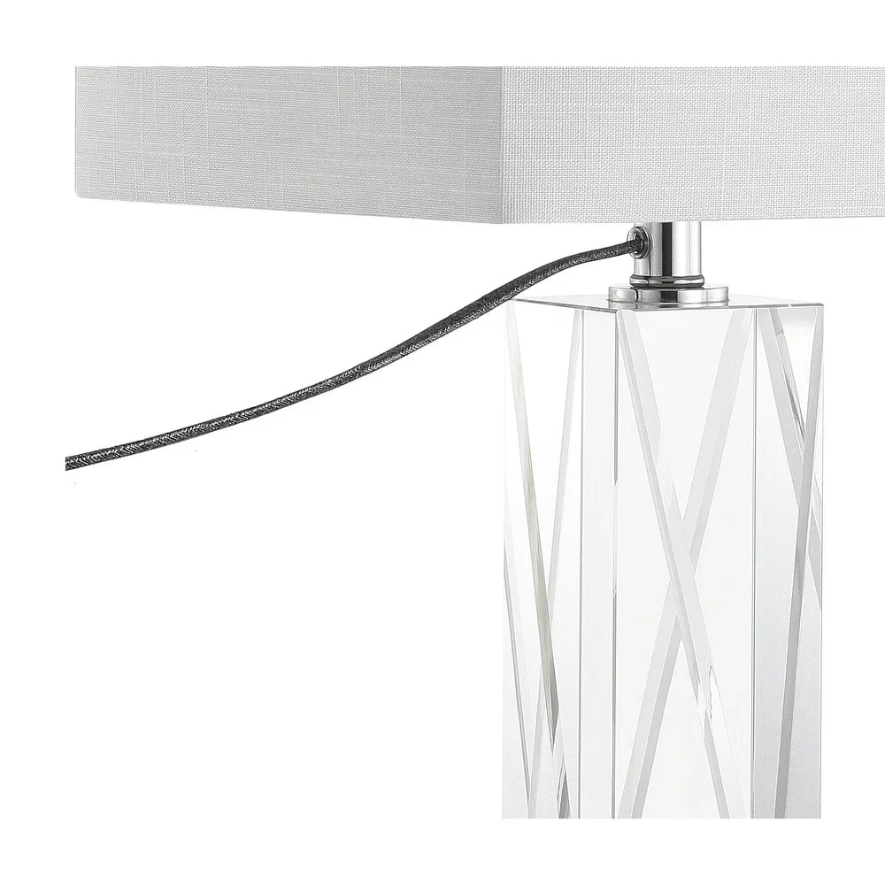 Kevin 26.5" Crystal LED Table Lamp, Clear