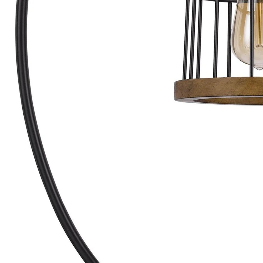 Kim 31 Inch Modern Table Lamp, Hanging Lantern Shade, Metal, Dark Bronze