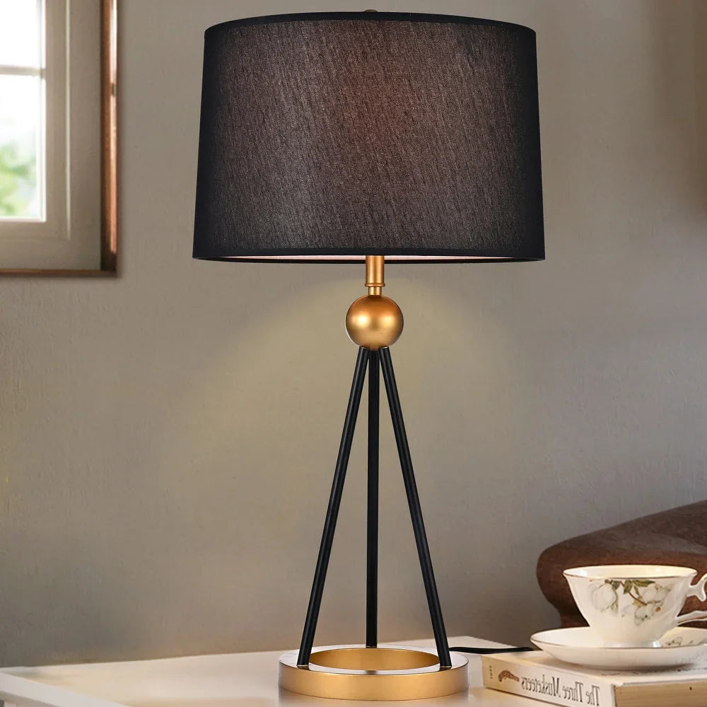 Kurita Black and Matte Gold Table Lamp