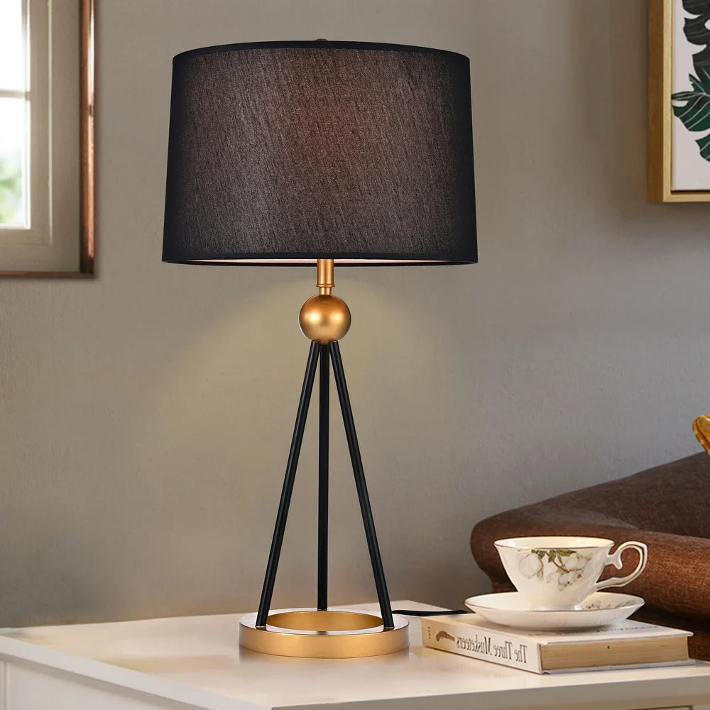 Kurita Black and Matte Gold Table Lamp