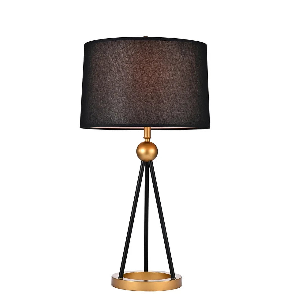 Kurita Black and Matte Gold Table Lamp