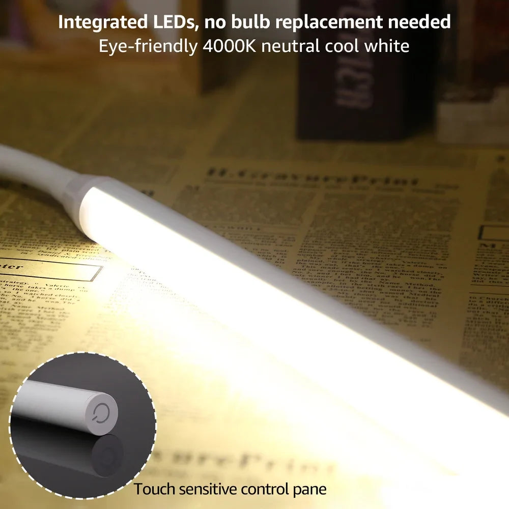 LED Desk Lamp, Memory Function, Eye-Care, Dimmable Touch Control, USB Powered