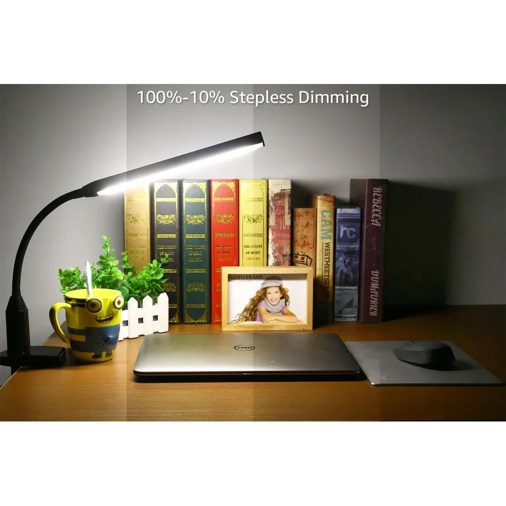 LED Desk Lamp, Memory Function, Eye-Care, Dimmable Touch Control, USB Powered