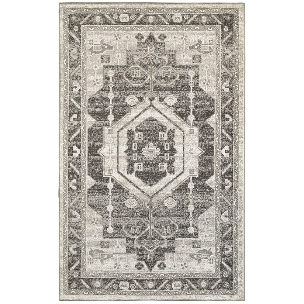 Southwestern Medallion Gray Area Rug