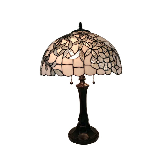 Lacie Dark Bronze 2-Light Tiffany-Style Dome Glass Shade Table Lamp