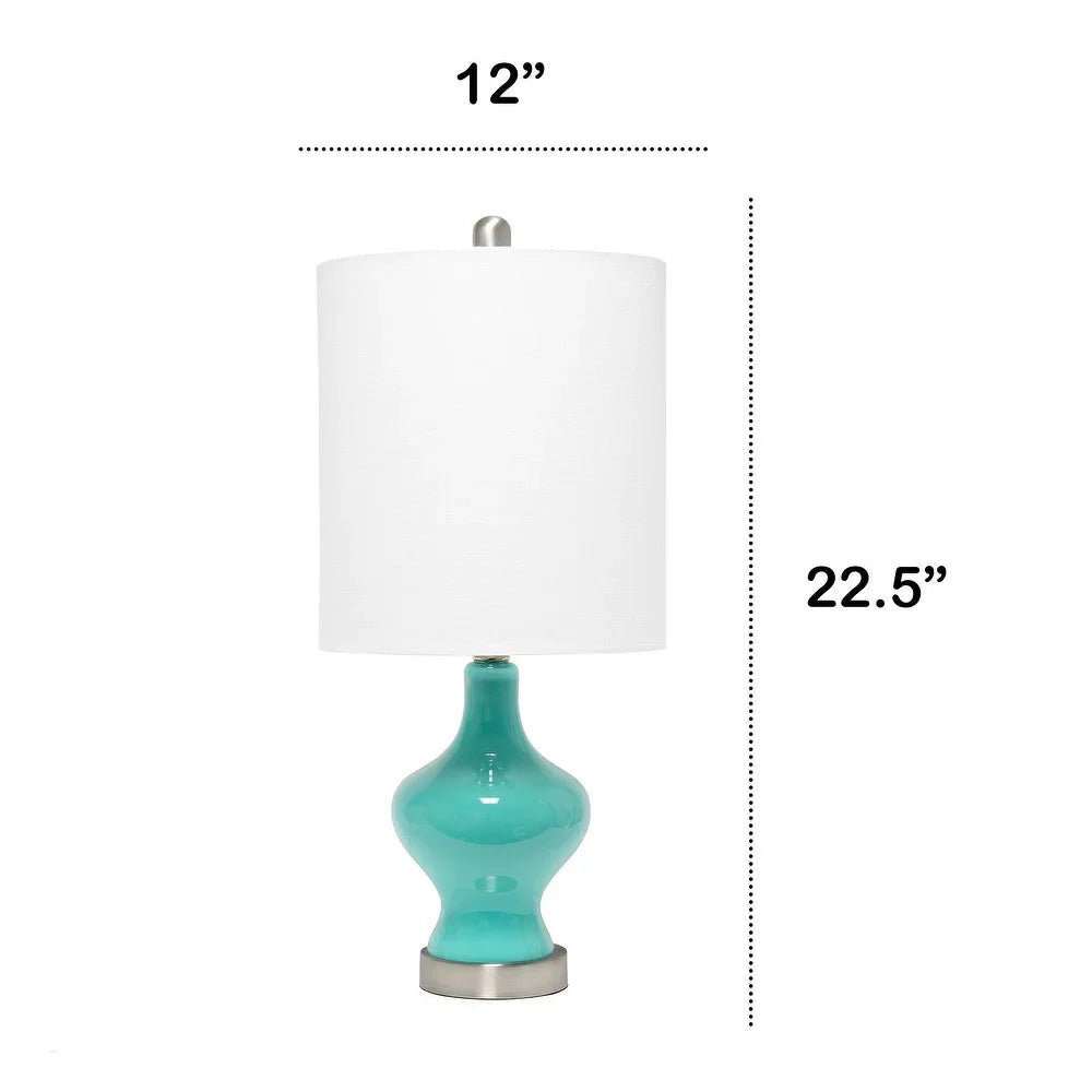 Lalia Home Paseo Table Lamp with White Fabric Shade