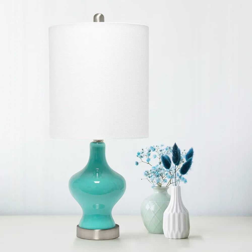 Lalia Home Paseo Table Lamp with White Fabric Shade