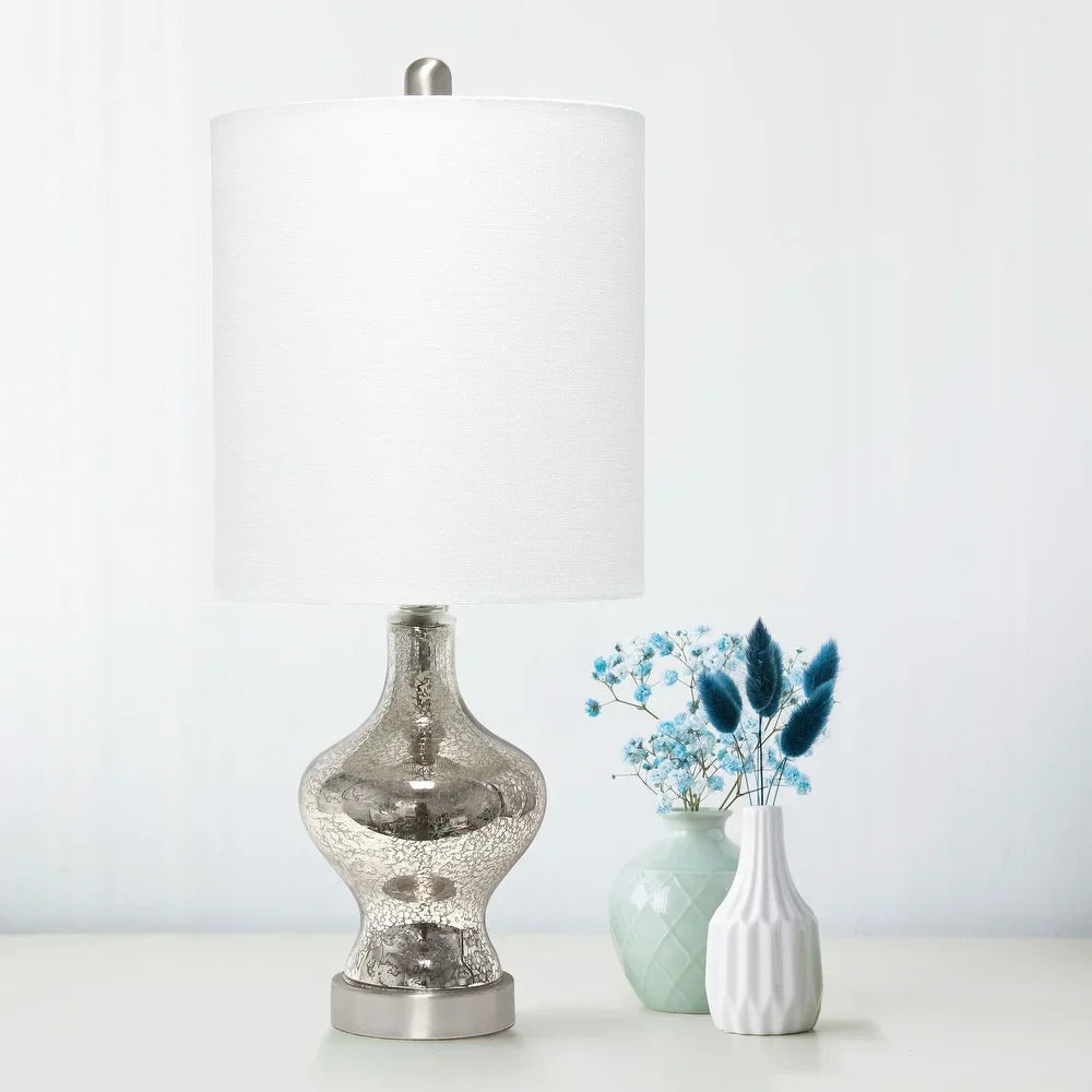 Lalia Home Paseo Table Lamp with White Fabric Shade