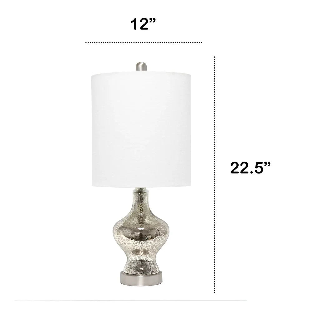 Lalia Home Paseo Table Lamp with White Fabric Shade