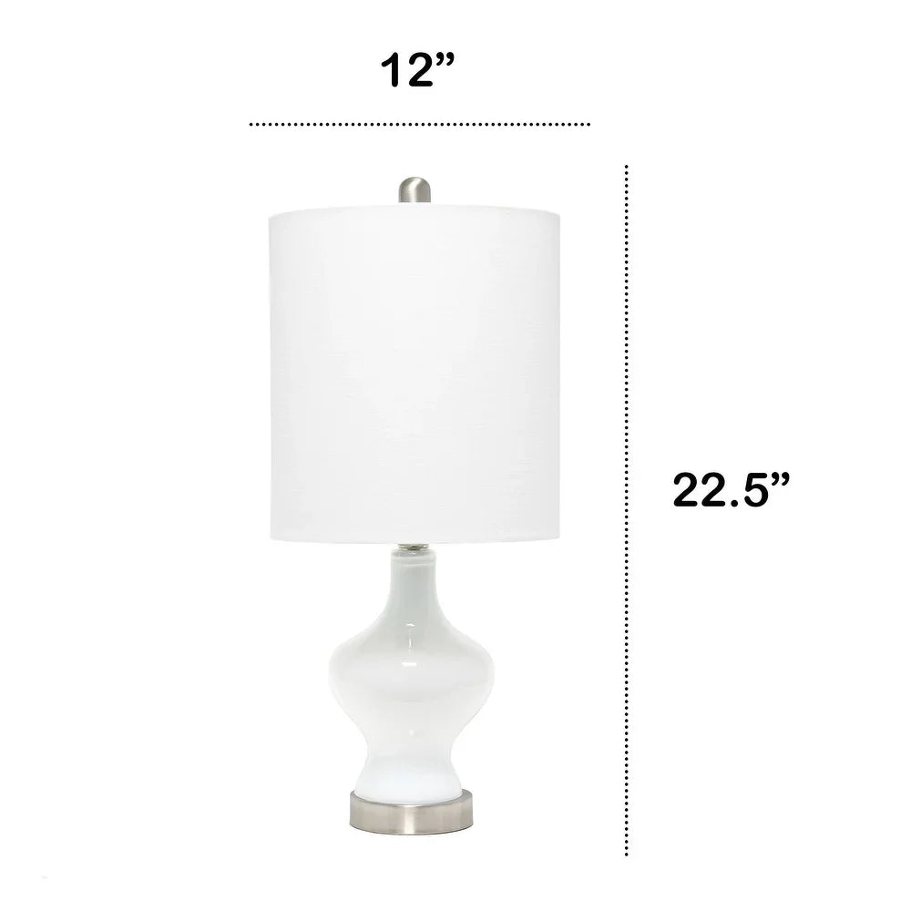 Lalia Home Paseo Table Lamp with White Fabric Shade