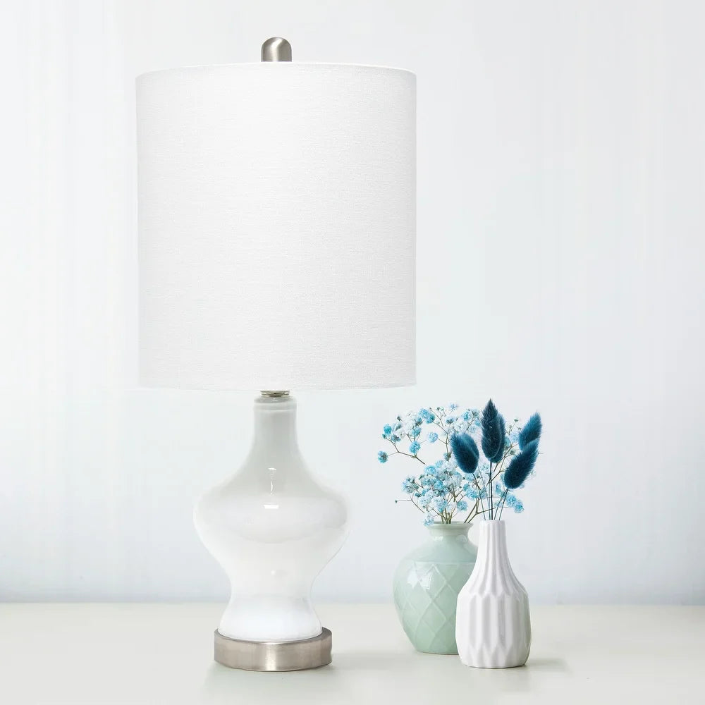 Lalia Home Paseo Table Lamp with White Fabric Shade