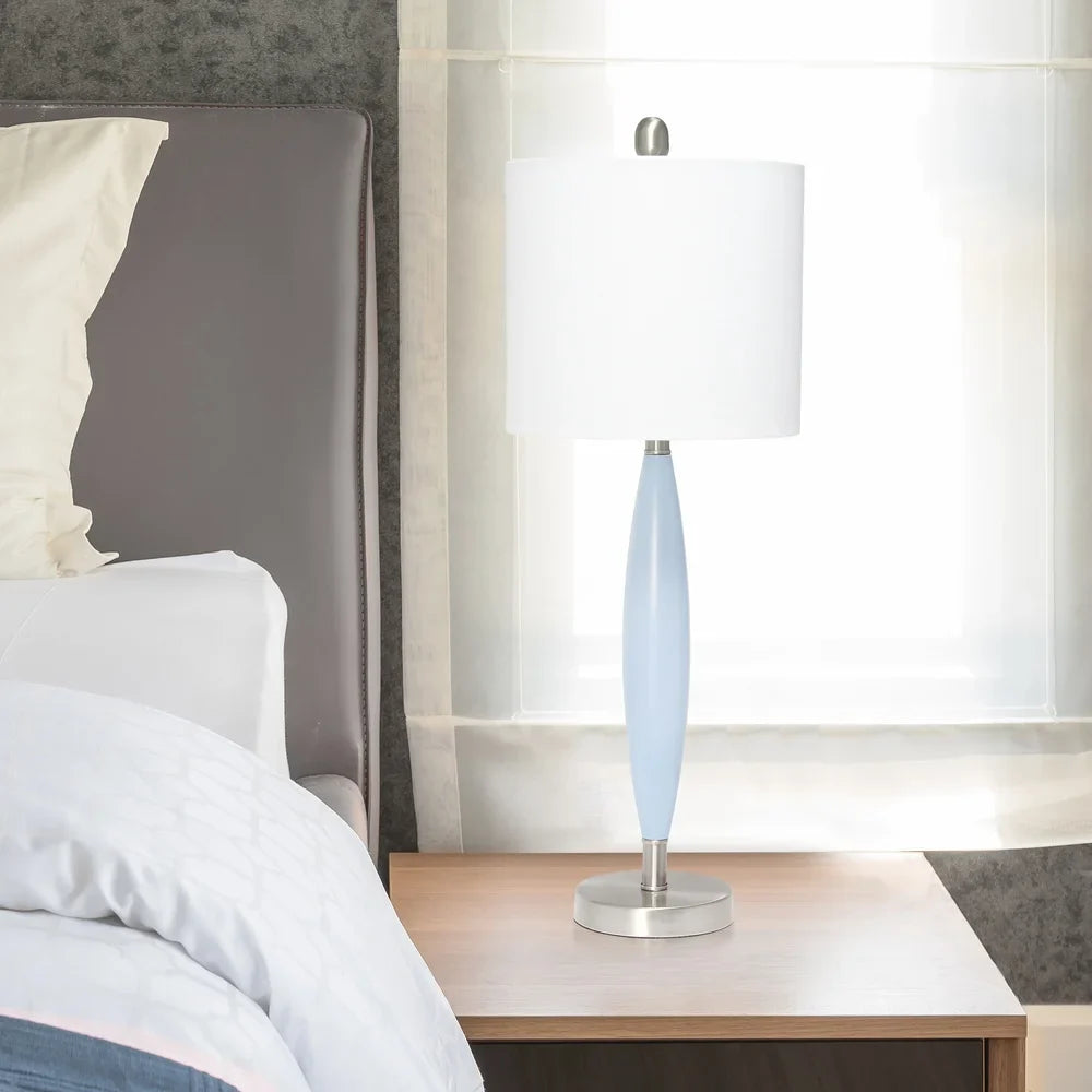 Lalia Home Stylus Table Lamp with White Fabric Shade