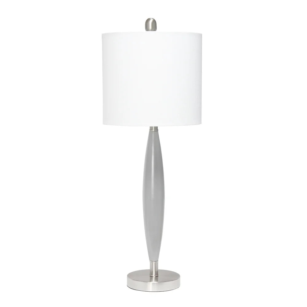 Lalia Home Stylus Table Lamp with White Fabric Shade