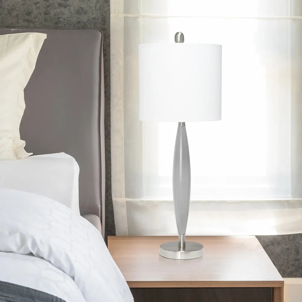 Lalia Home Stylus Table Lamp with White Fabric Shade