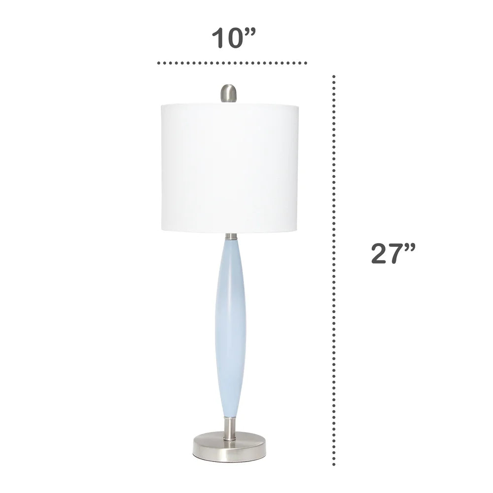 Lalia Home Stylus Table Lamp with White Fabric Shade