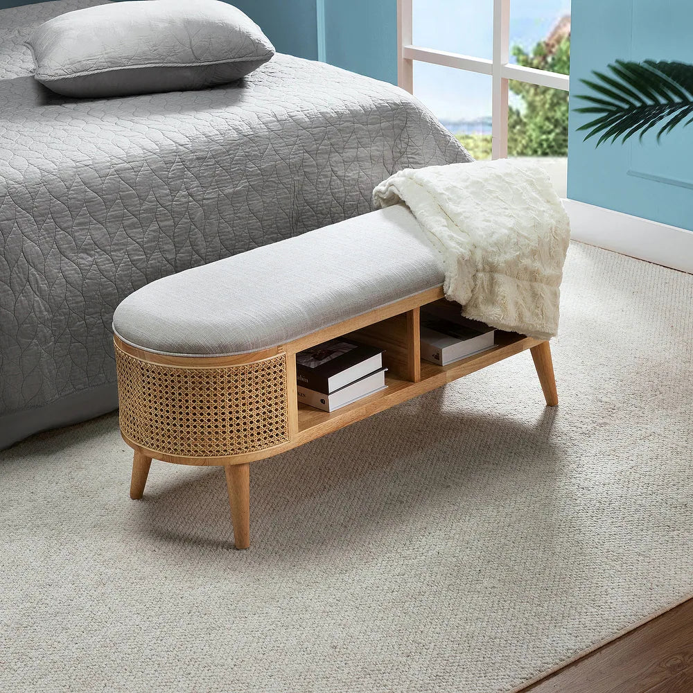 Lavinia Multifunctional Bedroom Bench with Solid Wood Legs