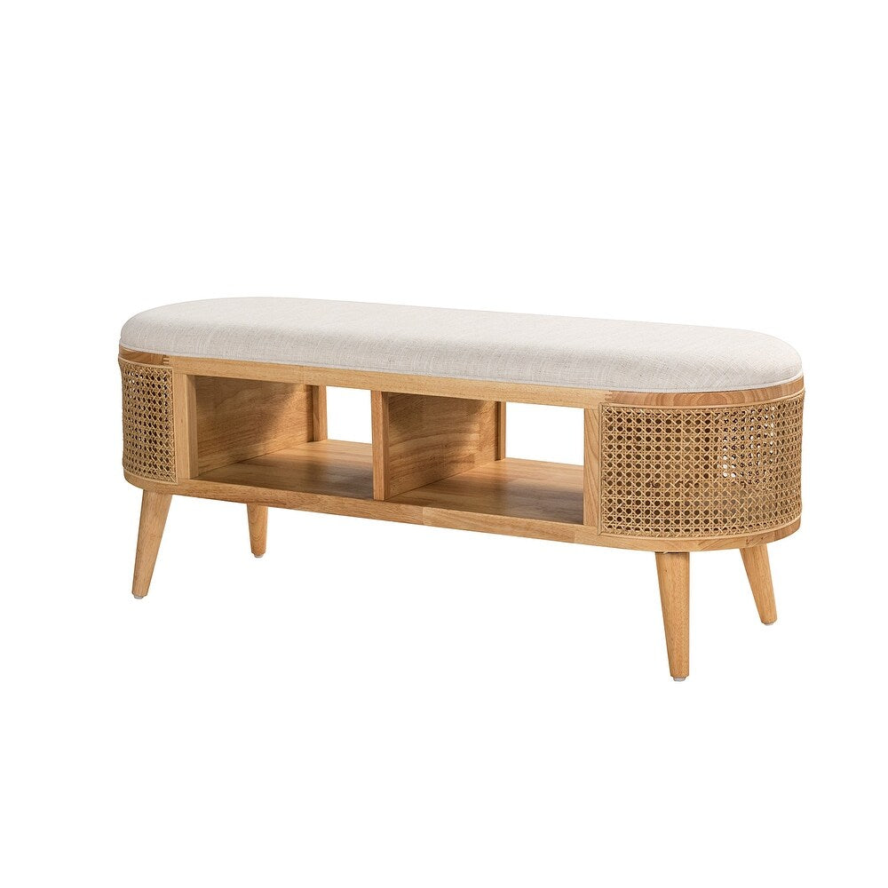 Lavinia Multifunctional Bedroom Bench with Solid Wood Legs