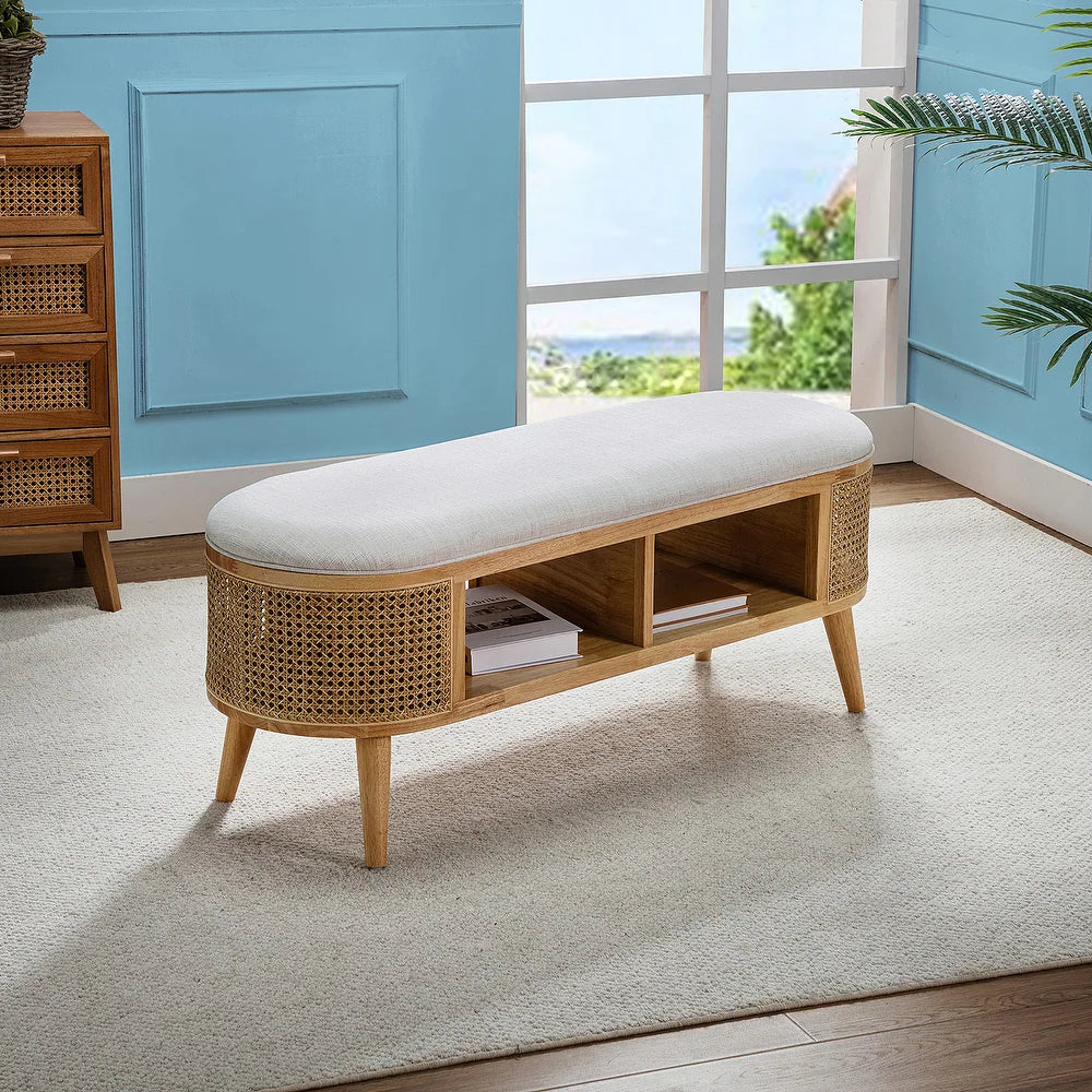 Lavinia Multifunctional Bedroom Bench with Solid Wood Legs