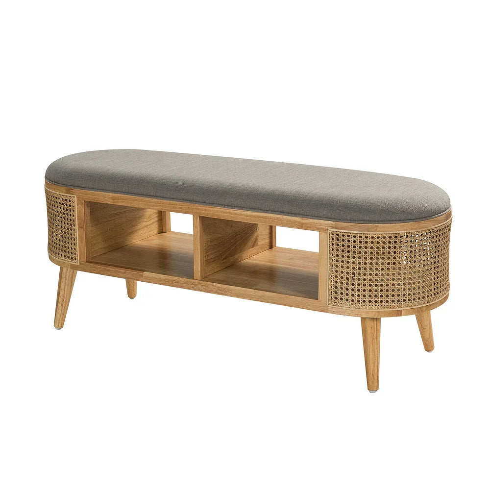 Lavinia Multifunctional Bedroom Bench with Solid Wood Legs