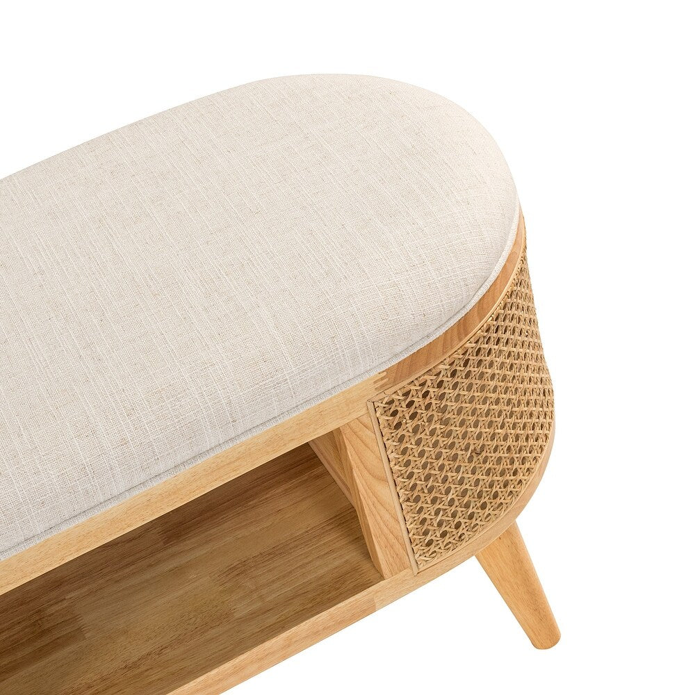 Lavinia Multifunctional Bedroom Bench with Solid Wood Legs