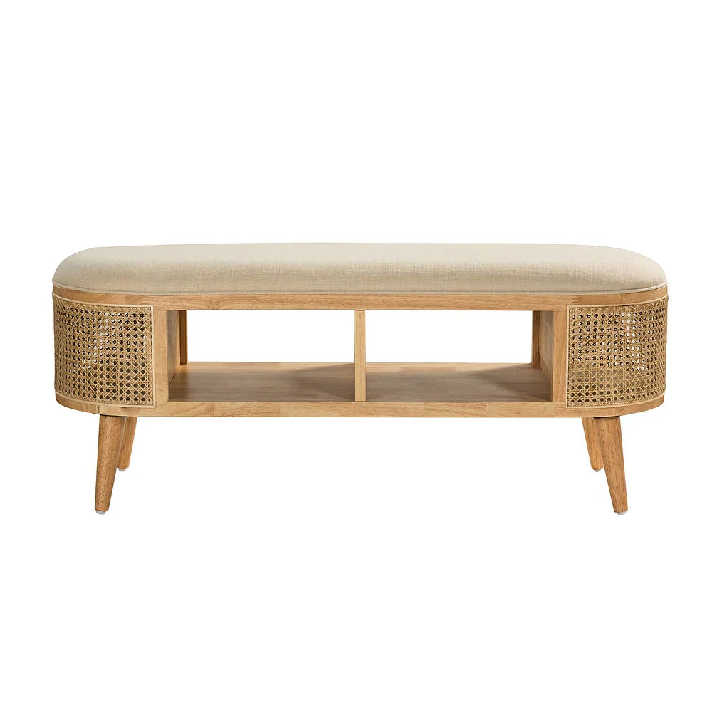 Lavinia Multifunctional Bedroom Bench with Solid Wood Legs