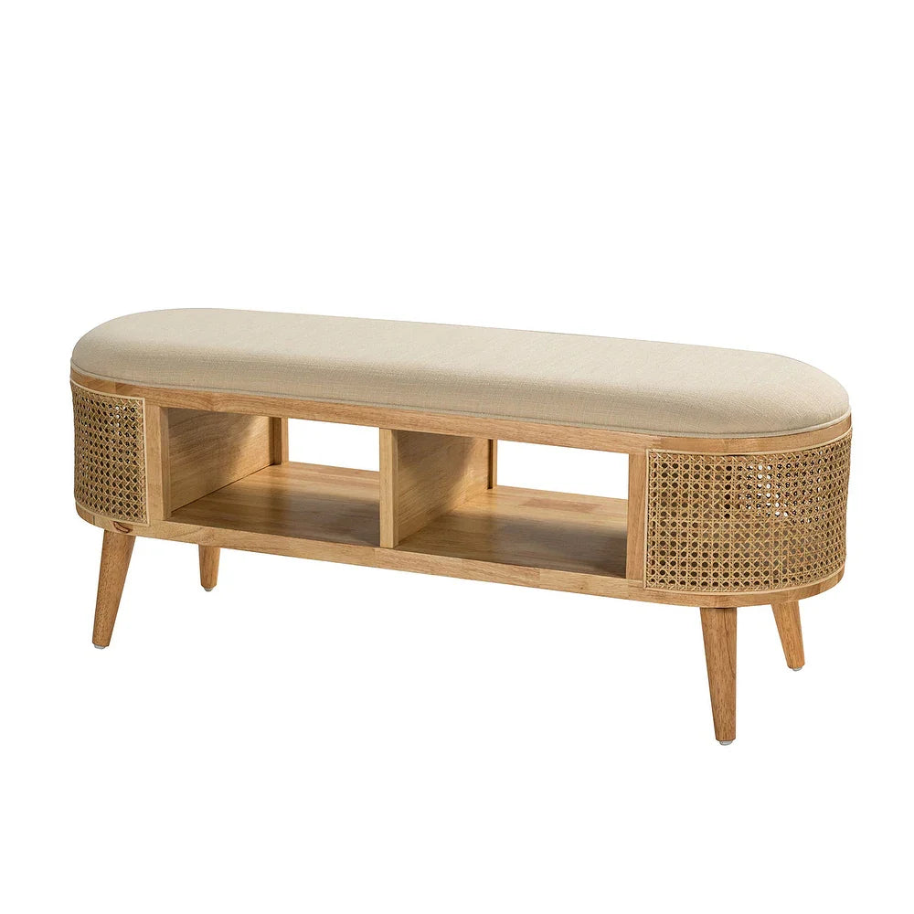 Lavinia Multifunctional Bedroom Bench with Solid Wood Legs