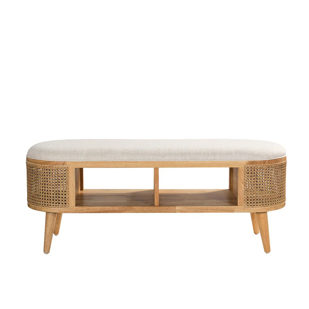 Lavinia Multifunctional Bedroom Bench with Solid Wood Legs