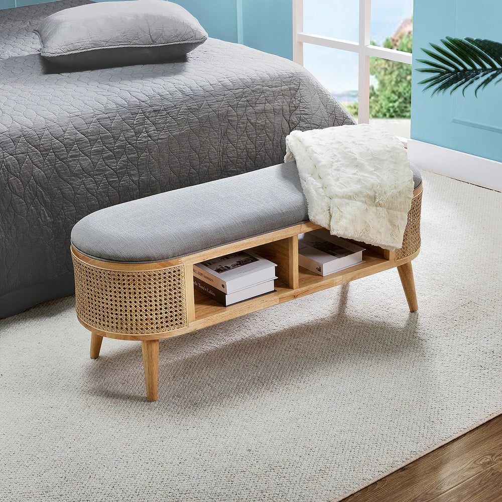 Lavinia Multifunctional Bedroom Bench with Solid Wood Legs