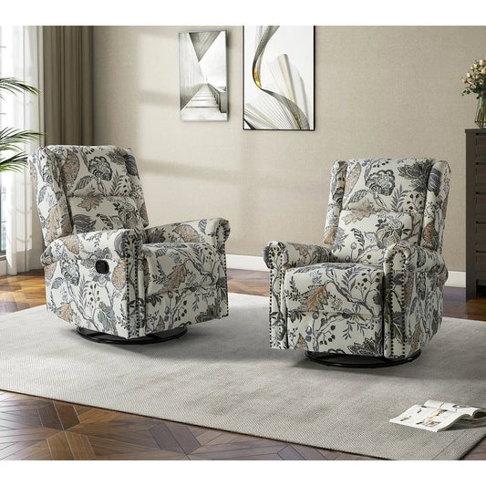 Leopold Transitional Multifunctional Nursery Chair with Swivel Base Set of 2