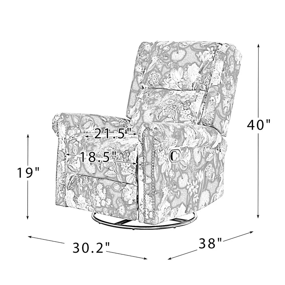 Leopold Transitional Multifunctional Nursery Chair with Swivel Base