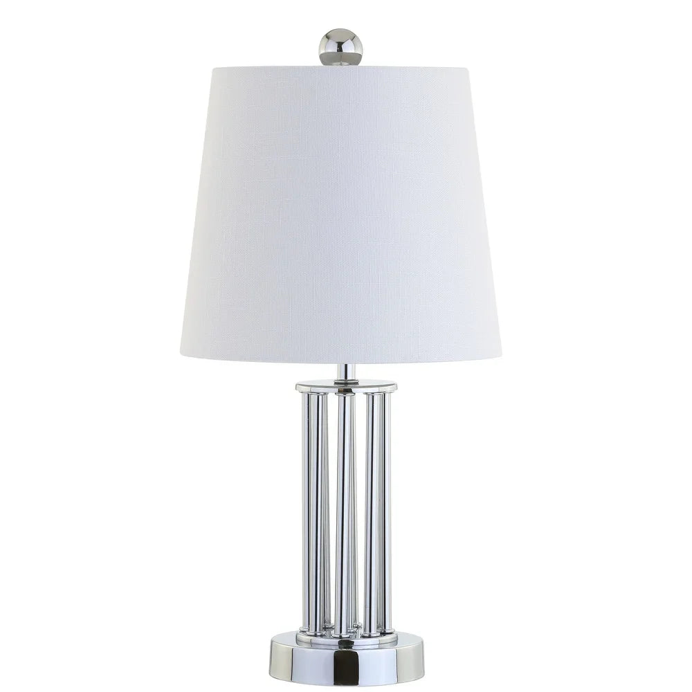 Lillian 18" Metal Mini LED Table Lamp, Chrome by JONATHAN Y