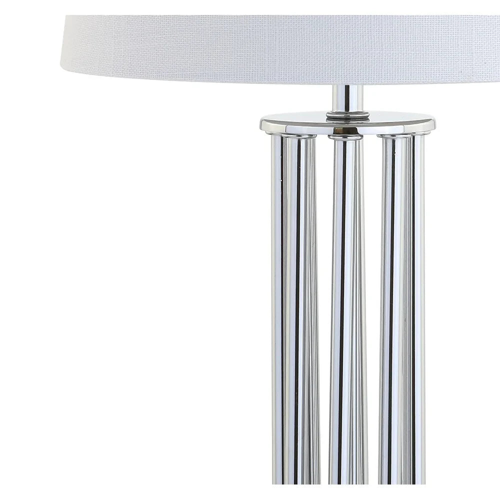 Lillian 18" Metal Mini LED Table Lamp, Chrome by JONATHAN Y