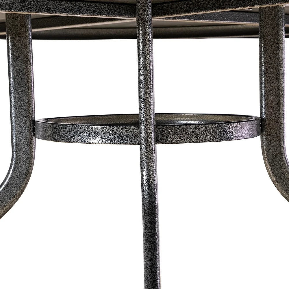 Luna Contemporary 5 Piece Dining Room Table Set with Metal Legs