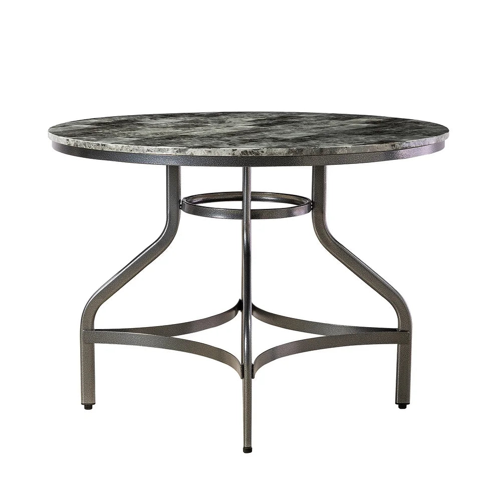 Luna Contemporary 5 Piece Dining Room Table Set with Metal Legs