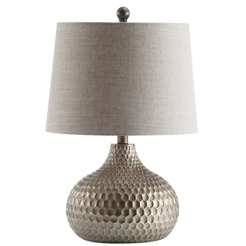 Mackenzie 22" Honeycomb LED Table Lamp, Antique Brown