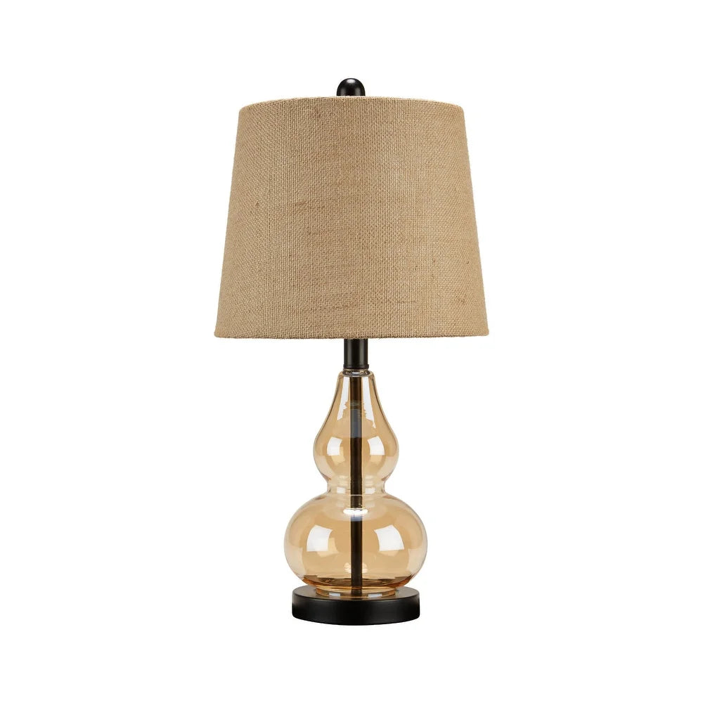 Makana Champagne/Black Glass Table Lamp