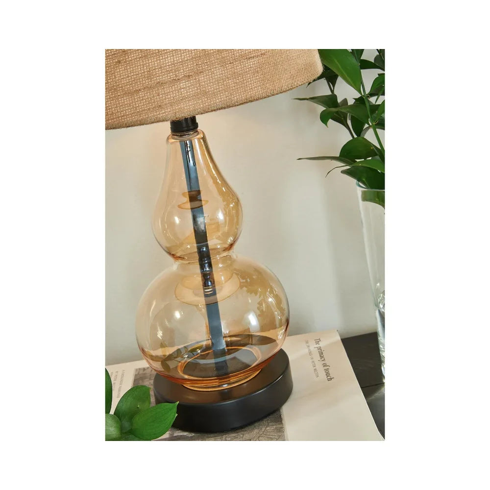 Makana Champagne/Black Glass Table Lamp