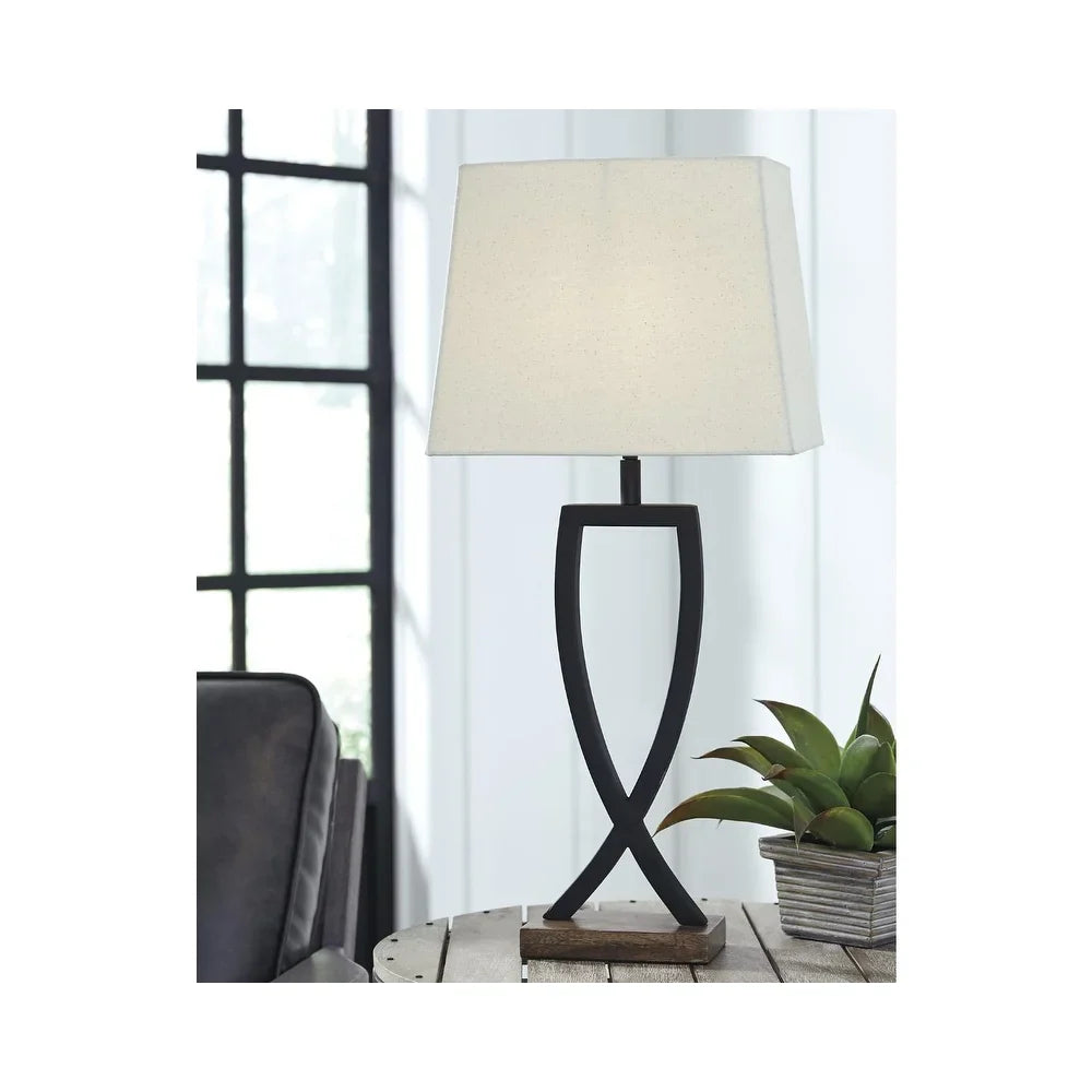 Makara Metal Black/Brown 29 Inch Table Lamp - Set of 2 - 13.13" W x 9.13" D x 28.75" H