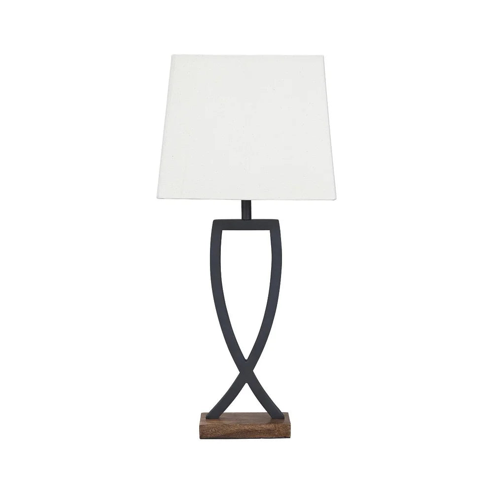 Makara Metal Black/Brown 29 Inch Table Lamp - Set of 2 - 13.13" W x 9.13" D x 28.75" H