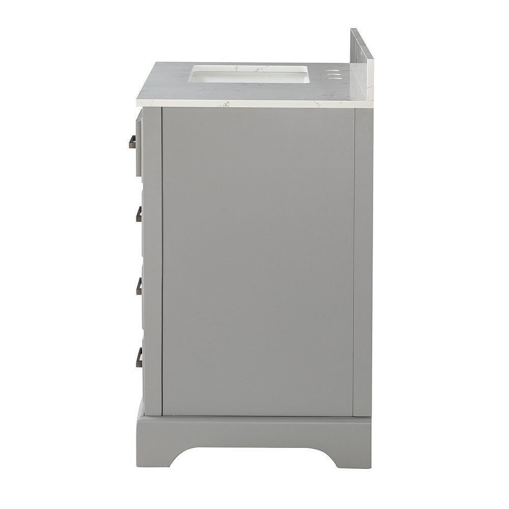 Martino 36" Single Bathroom Vanity Set with Integrated Ceramic Sink