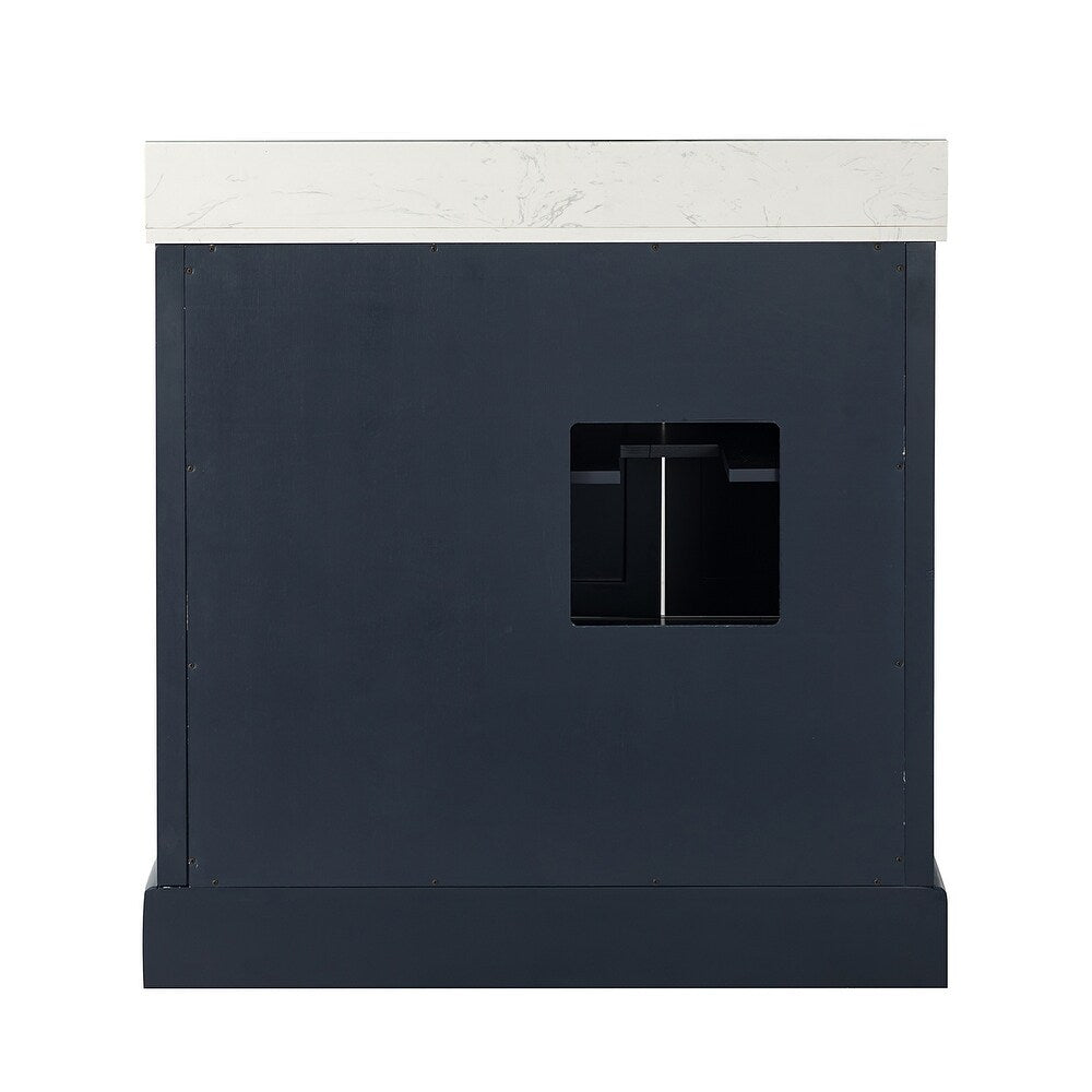 Martino 36" Single Bathroom Vanity Set with Integrated Ceramic Sink