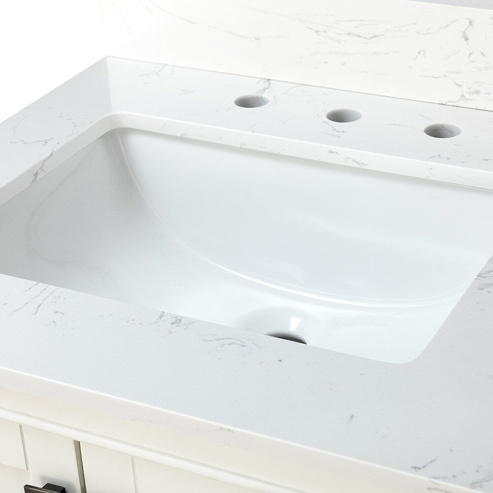 Martino 36" Single Bathroom Vanity Set with Integrated Ceramic Sink