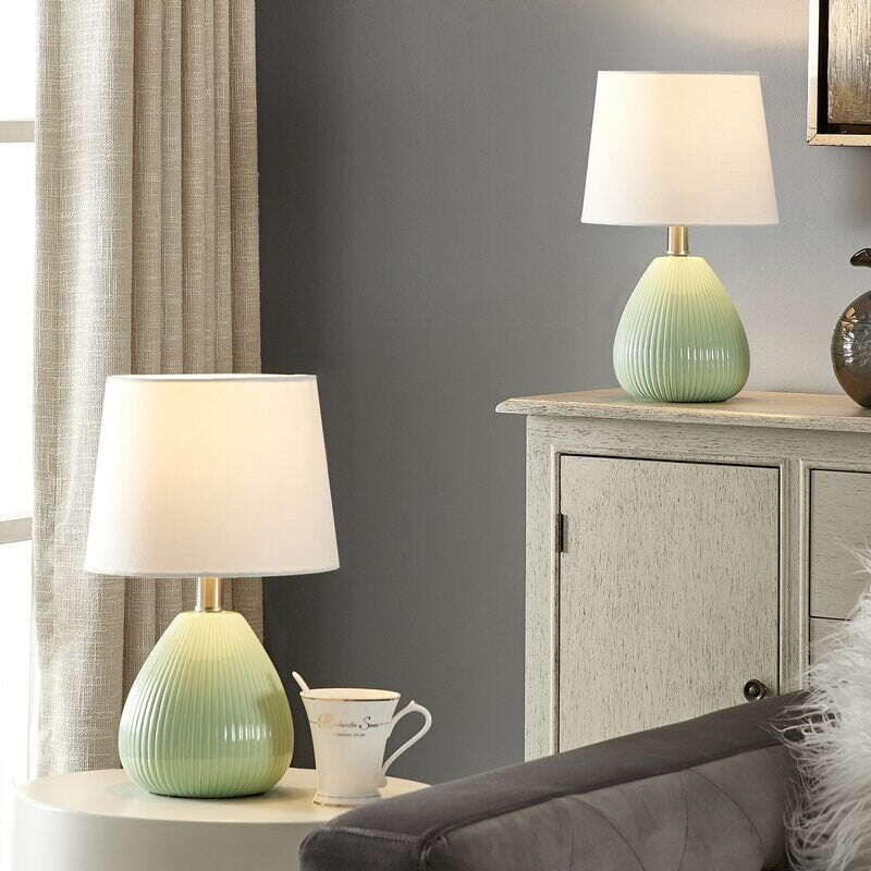 Maxax 15.5"Ceramic Table Lamp Set (Set of 2)