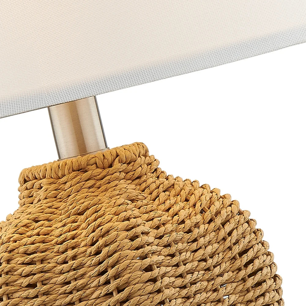 Maxax 21.75" Rattan USB Table Lamp (Set of 2)