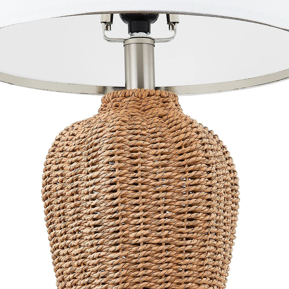 Maxax 21.75" Rattan USB Table Lamp (Set of 2)