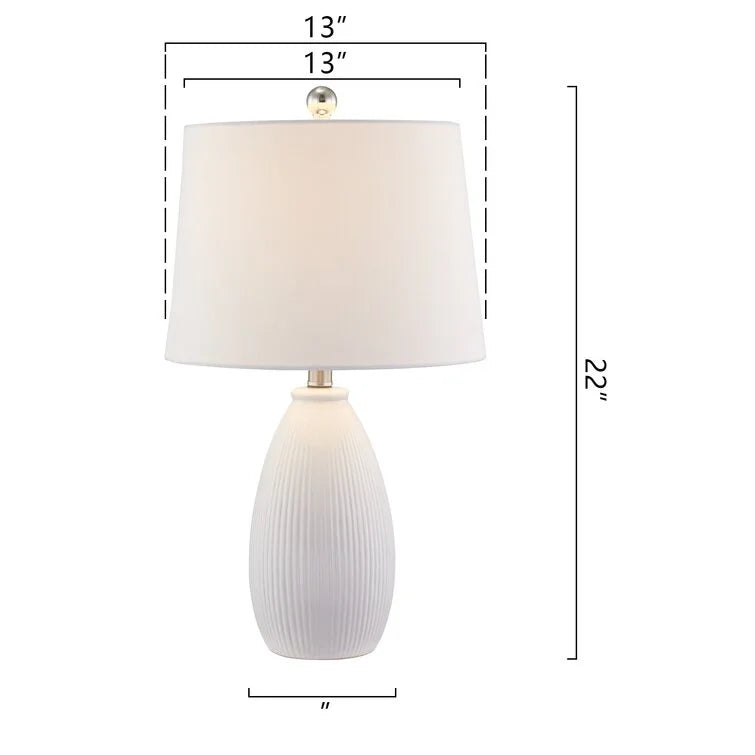 Maxax 22.25" Ceramic Round Table Lamp (Set of 2)