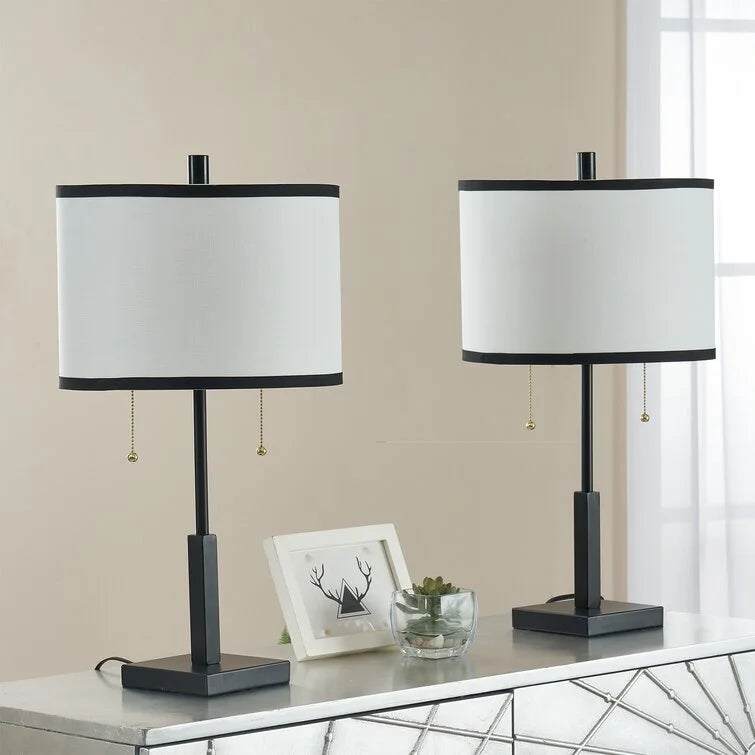 Maxax 24'' Black Table Lamp Set (Set of 2)