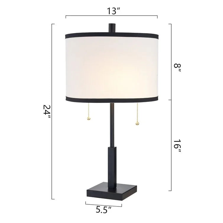 Maxax 24'' Black Table Lamp Set (Set of 2)